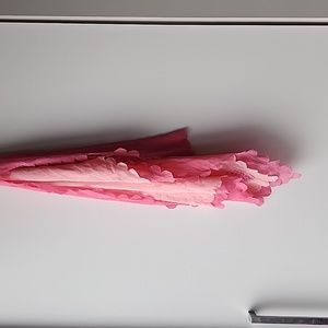 Moschino 100% Silk Two Layer Scalloped Hem Lightweight Scarf